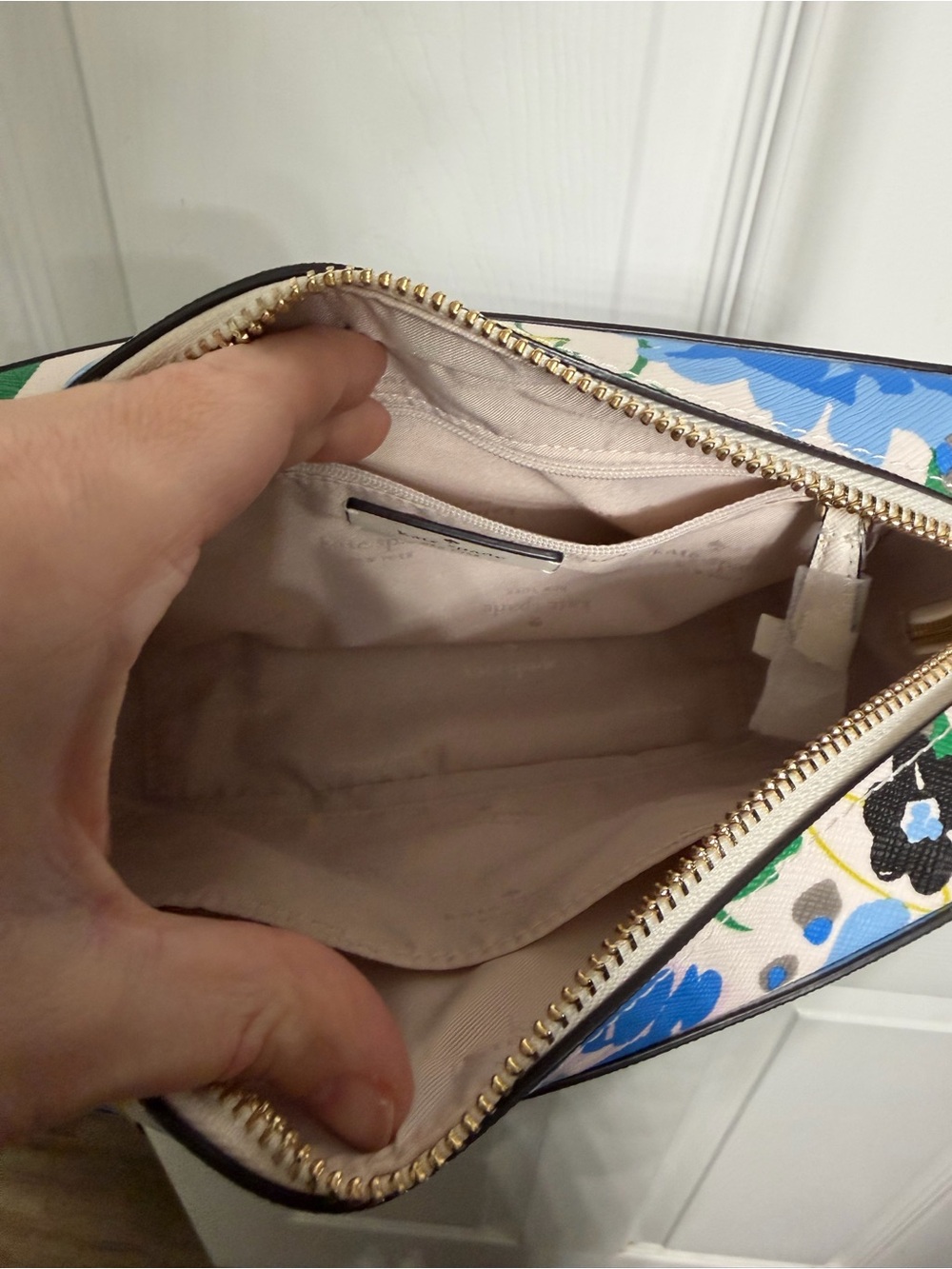 kate spade Floral Print Crossbody in Pink, Blue & Green - Picture 4 of 6